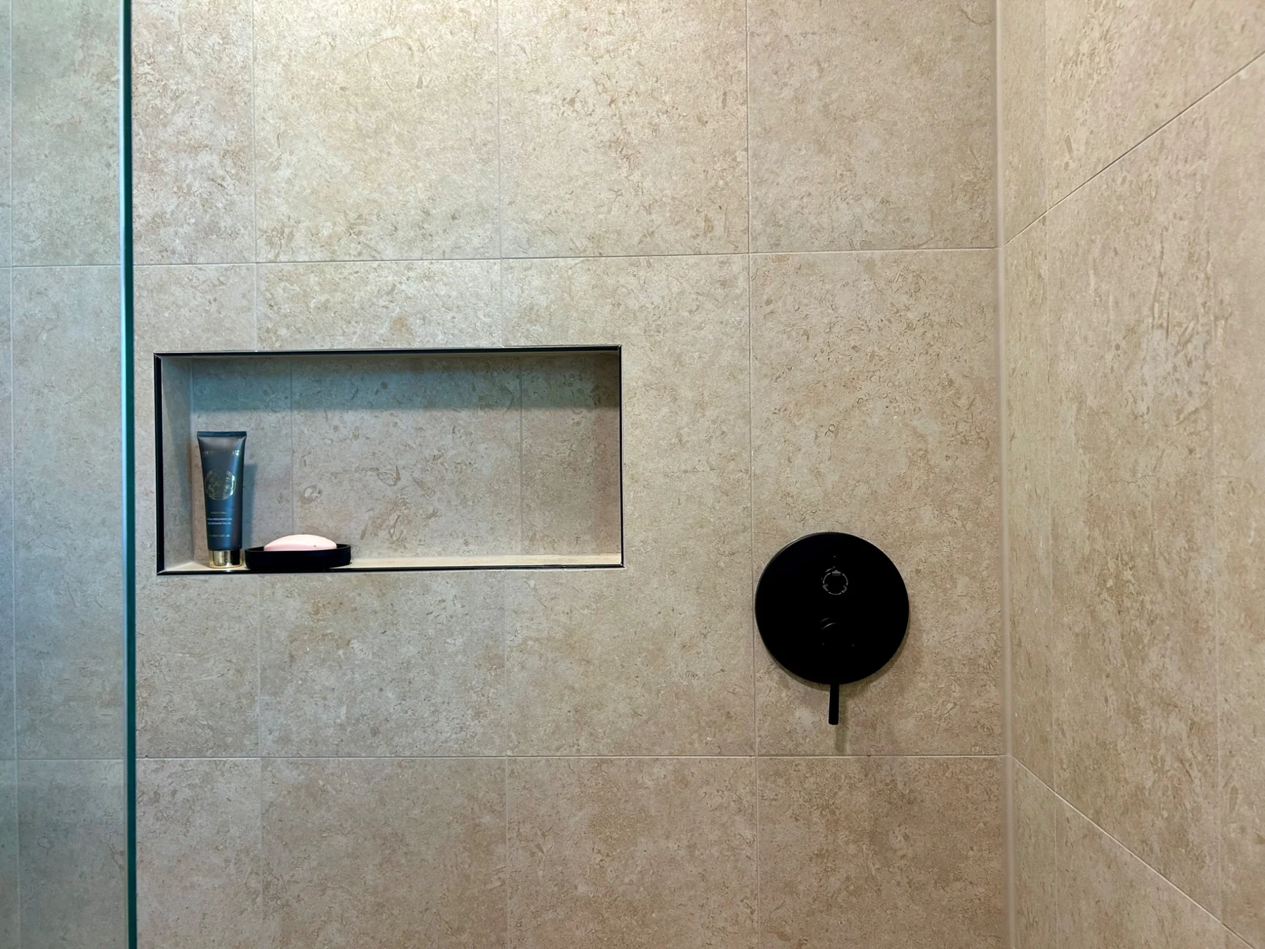 Stone shower niche